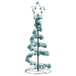 Cono Luminoso Albero Natale Palline 80 LED Bianco Caldo 120 cm