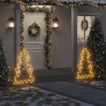 Decorazione Luminosa Natalizia con Picchetti Albero 115LED 90cm