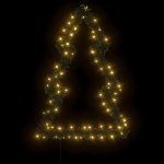 Decorazione Luminosa Natalizia con Picchetti Albero 80LED 60cm