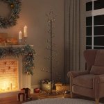 Illuminazione Albero di Natale a Cono 120LED Bianco Caldo 180cm