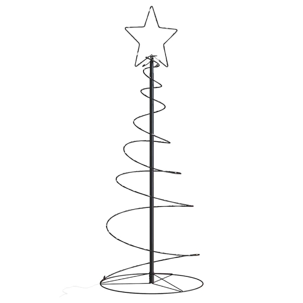 Illuminazione Albero di Natale a Cono 80 LED Bianco Caldo 120cm