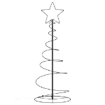 Illuminazione Albero di Natale a Cono 80 LED Bianco Caldo 120cm