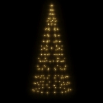 Luce Albero di Natale su Pennone 200LED Bianco Caldo 180cm