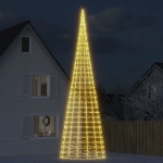 Luce Albero di Natale su Pennone 3000LED Bianco Caldo 800cm