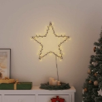 Luci di Natale Stella Silhouette 80 LED Bianco Caldo