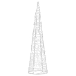 Piramide Decorativa Cono Luce LED Acrilico Bianco Caldo 60 cm