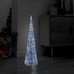 Piramide Decorativa Cono Luce LED Acrilico Bianco Freddo 90 cm