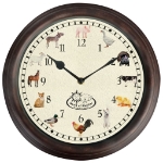 Esschert Design Orologio a Tema Animali da Fattoria e Suoni