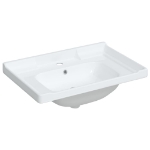 Lavandino da Bagno Bianco 71x48x23 cm Rettangolare in Ceramica