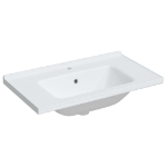 Lavandino da Bagno Bianco 81x48x19,5cm Rettangolare in Ceramica