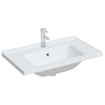 Lavandino da Bagno Bianco 81x48x19,5cm Rettangolare in Ceramica