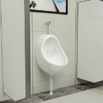 Orinatoio Sospeso con Sciacquone in Ceramica Bianco