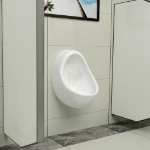 Orinatoio Sospeso con Sciacquone in Ceramica Bianco