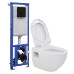 WC Sospeso con Sciacquone Alto Nascosto in Ceramica