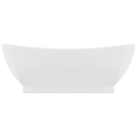 Lavandino con Troppopieno Ovale Bianco Opaco 58,5x39cm Ceramica