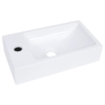 Lavabo 400x220x90 mm in SMC Bianco