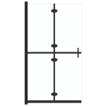 Parete per Doccia Walk-in Pieghevole in Vetro ESG 80x190 cm