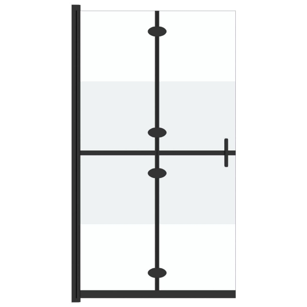 Parete per Doccia Walk-in Pieghevole in Vetro ESG 90x190 cm