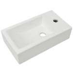 Lavandino con Foro Rubinetto Rettangolare Ceramica 46x25,5x12cm