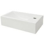 Lavandino con Foro Rubinetto Rettangolare Ceramica 46x25,5x12cm