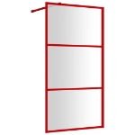 Parete per Doccia Walk-in Vetro Trasparente ESG 115x195cm Rossa