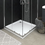 Piatto Doccia con Superficie Puntinata Bianco 90x90x4 cm in ABS