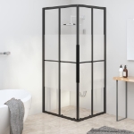 Cabina Doccia ESG Semi Smerigliato 80x70x180 cm Nera