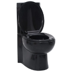 Vaso WC in Ceramica da Bagno ad Angolo Nero