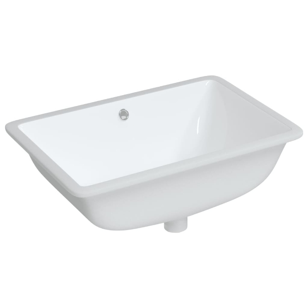 Lavandino da Bagno Bianco 60x40x21 cm Rettangolare in Ceramica