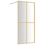 Parete per Doccia Walk-in Vetro Trasparente ESG 100x195 cm Oro