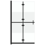 Parete per Doccia Walk-in Pieghevole in Vetro ESG 110x190 cm