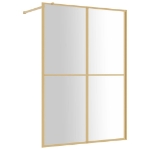 Parete per Doccia Walk-in Vetro Trasparente ESG 140x195 cm Oro