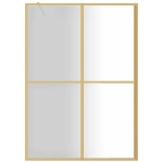 Parete per Doccia Walk-in Vetro Trasparente ESG 140x195 cm Oro