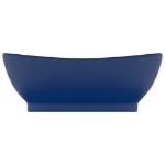 Lavabo con Troppopieno Ovale Blu Scuro Opaco 58,5x39cm Ceramica