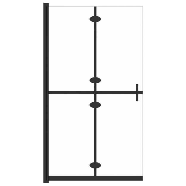 Parete per Doccia Walk-in Pieghevole in Vetro ESG 110x190 cm