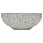 Lavabo da Appoggio Grigio Rotondo Φ41x14 cm Ceramica