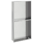 Nicchia per Doccia Argento Spazzolato 32x62x9cm in Acciaio Inox