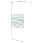 Parete Doccia Walk in Bianca 90x195 cm Vetro Trasparente ESG