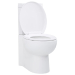 Vaso WC in Ceramica da Bagno ad Angolo Bianco