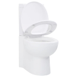 Vaso WC in Ceramica da Bagno ad Angolo Bianco