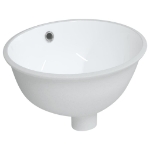 Lavandino da Bagno Bianco 33x29x16,5 cm Ovale in Ceramica