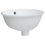 Lavandino da Bagno Bianco 33x29x16,5 cm Ovale in Ceramica