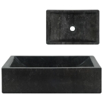 Lavello 45x30x12 cm Marmo Lucido Nero