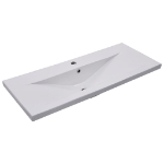 Lavabo da Incasso 101x39,5x18,5 cm in Ceramica Bianco