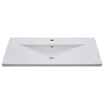 Lavabo da Incasso 101x39,5x18,5 cm in Ceramica Bianco