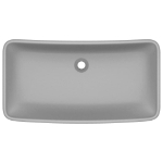 Lavabo Lusso Rettangolare Grigio Chiaro Opaco 71x38 cm Ceramica