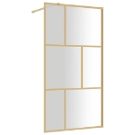 Parete per Doccia Walk-in Vetro Trasparente ESG 115x195 cm Oro