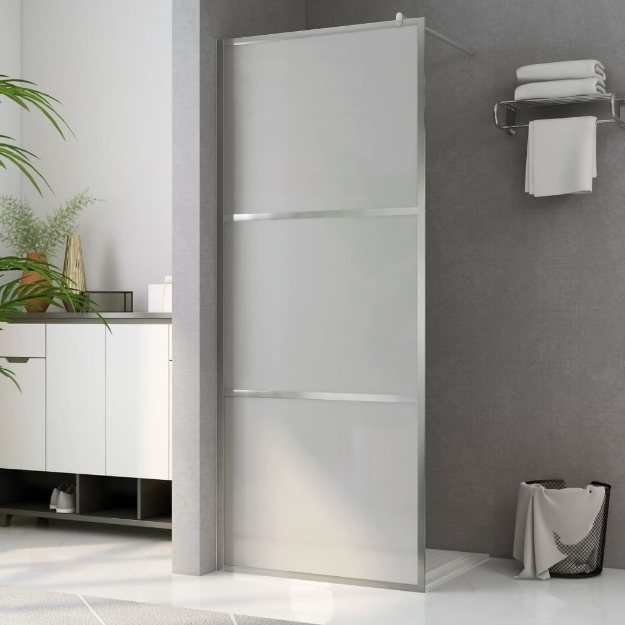 Parete per Doccia Walk-in in Vetro Smerigliato ESG 80x195 cm