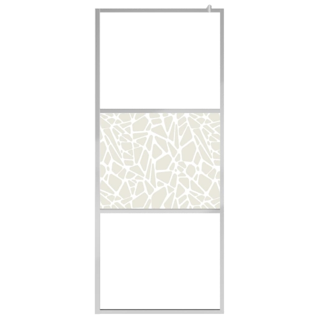 Parete per Doccia Walk-in in Vetro ESG Design Pietra 90x195 cm