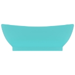 Lavabo con Troppopieno Ovale Turchese Opaco 58,5x39 cm Ceramica